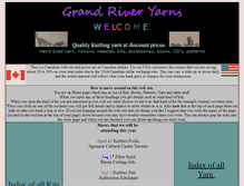 Tablet Screenshot of grandriveryarns.com